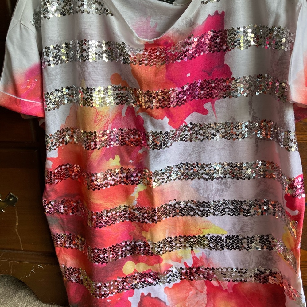 Pink Orange and Yellow watercolor Tshirt